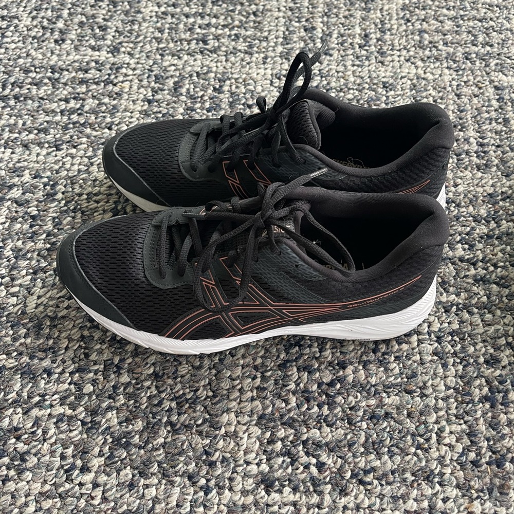 Asics Womens Gel Contend 6 Running Shoes Sneakers Size 11 Black‎ Rose 1012A570